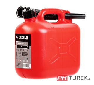 Kanister zbiornik jednokomorowy 5l czerwony na paliwo benzynę Cedrus