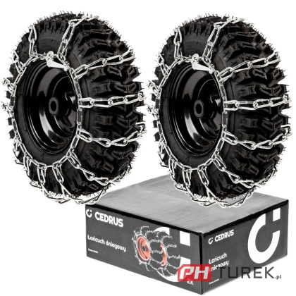 Komplet Łańcuchów 13x4.10-6 2szt łańcuch do śniegu przyczepka odśnieżarka