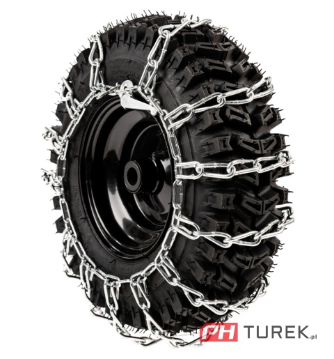 Komplet Łańcuchów 15x6.5x7 2szt łańcuch do śniegu przyczepka odśnieżarka
