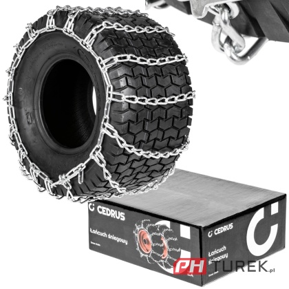 Komplet Łańcuchów 18x6.5 2szt łańcuch do śniegu przyczepka traktorka ATV