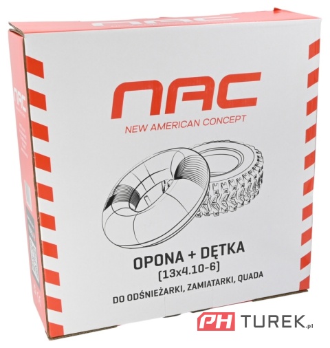 Opona + dętka NAC 13x4.10-6 zestaw do odśnieżarki, zamiatarki, quada, ATV