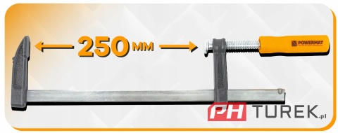 ŚCISK STOLARSKI ŚRUBOWY ZACISK 250x50 MM TYP F PM-SSS-10T
