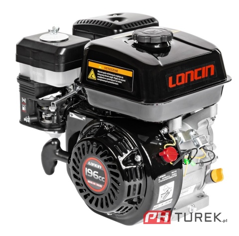 Silnik Loncin G200F-R-M wał poziomy 19,05 mm / 62 mm 196 cm3 5,58 KM glebog