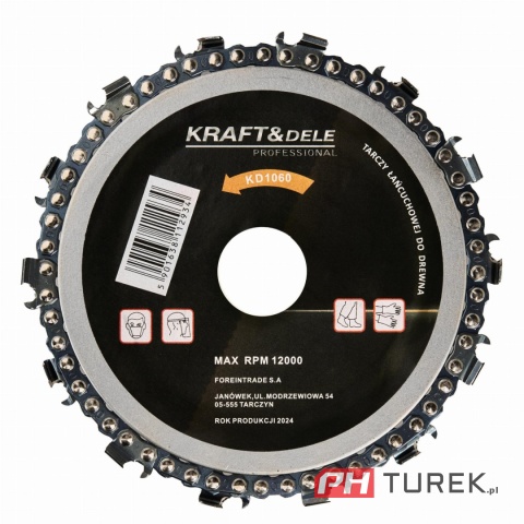 Tarcza łańcuchowa do drewna 125 mm x 22,2 mm 14 zębów tnących do szlifierki