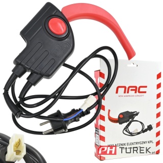 Wyłącznik włącznik kosiarki elektrycznej + przewód LE18-46-SI-G, LE16-SI-JT