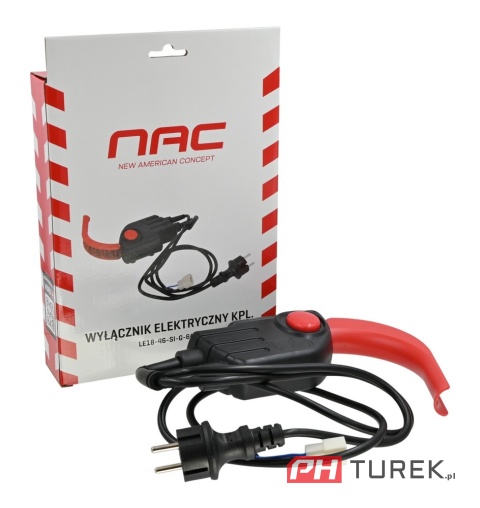 Wyłącznik włącznik kosiarki elektrycznej + przewód LE18-46-SI-G, LE16-SI-JT