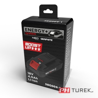 Akumulator bateria energy+ 18v li-ion 4.0ah boost up - graphite