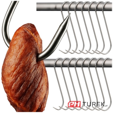 Haki do wędzenia, haczyki wędzarnicze, stal nierdzewna, zestaw 15 szt