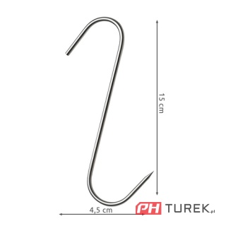 Haki do wędzenia, haczyki wędzarnicze, stal nierdzewna, zestaw 15 szt