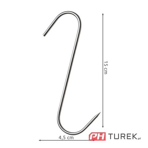 Haki do wędzenia, haczyki wędzarnicze, stal nierdzewna, zestaw 15 szt