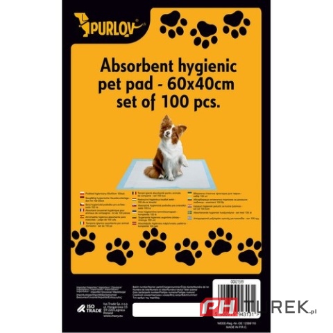 Jednorazowe podkłady higieniczne dla zwierząt 60x40 cm –100 szt. + woreczki