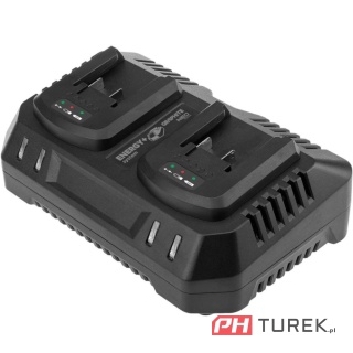 Ładowarka podwójna do akumulatorów bateri energy+ 58g085-1 – GRAPHITE