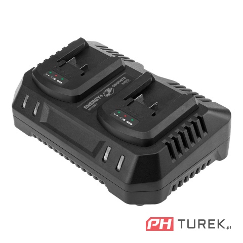 Ładowarka podwójna do akumulatorów bateri energy+ 58g085-1 – GRAPHITE