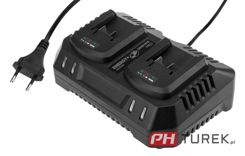 Ładowarka podwójna do akumulatorów bateri energy+ 58g085-1 – GRAPHITE