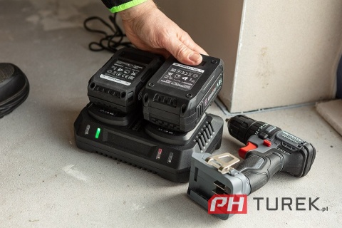 Ładowarka podwójna do akumulatorów bateri energy+ 58g085-1 – GRAPHITE