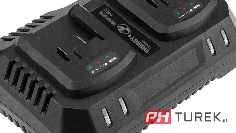 Ładowarka podwójna do akumulatorów bateri energy+ 58g085-1 – GRAPHITE