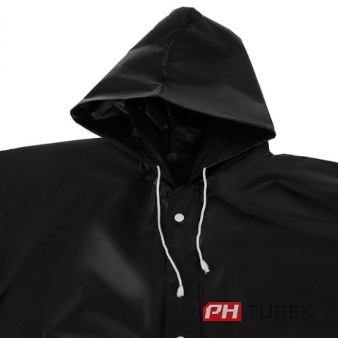 Mocny płaszcz przeciwdeszczowy na zatrzaski męski, damski, uniwersalny