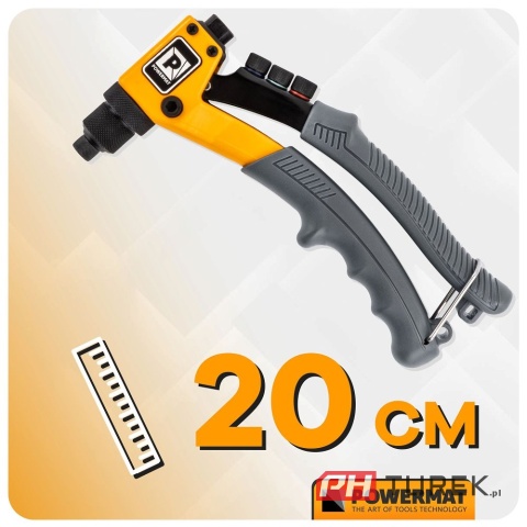 Nitownica ręczna do nitów 200mm / 2,4-4,8mm power mat pm-nir-200t