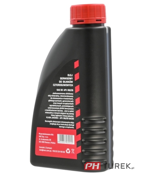 Olej do silnika kosiarki sae30 NAC 0.6l silnikowy agregatu glebogryzarki