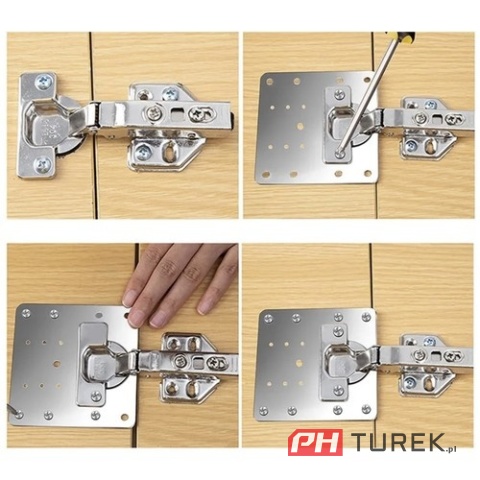 Płytka do naprawy zawiasów meblowych,szafek zestaw naprawczy/ zestaw 4 szt