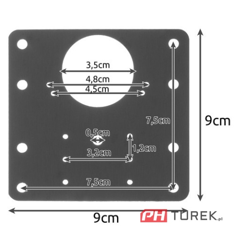 Płytka do naprawy zawiasów meblowych,szafek zestaw naprawczy/ zestaw 4 szt