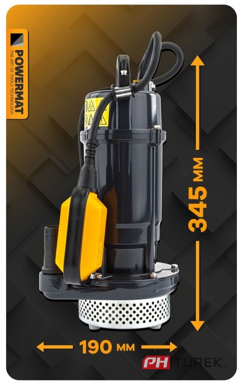 Pompa PM-PDWB-750JP do wody czystej z pływakiem 50w 6000 l/h