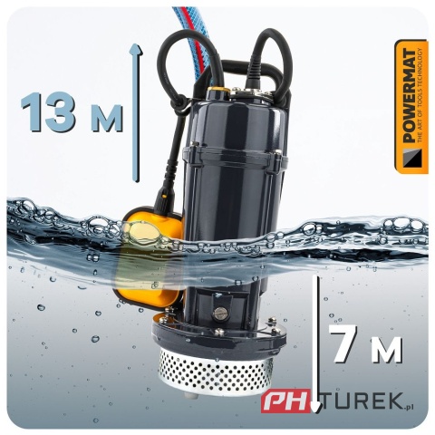 Pompa PM-PDWB-750JP do wody czystej z pływakiem 50w 6000 l/h