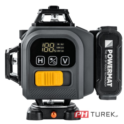 Poziomica laser krzyżowy 4d 360° 40m powermat pm-plk-4dm3