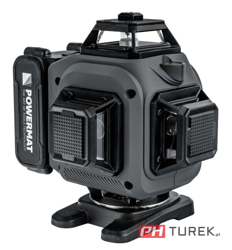 Poziomica laser krzyżowy 4d 360° 40m powermat pm-plk-4dm3