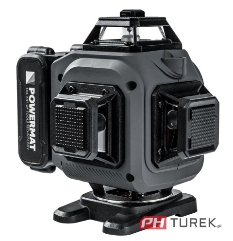 Poziomica laser krzyżowy 4d 360° 40m powermat pm-plk-4dm3