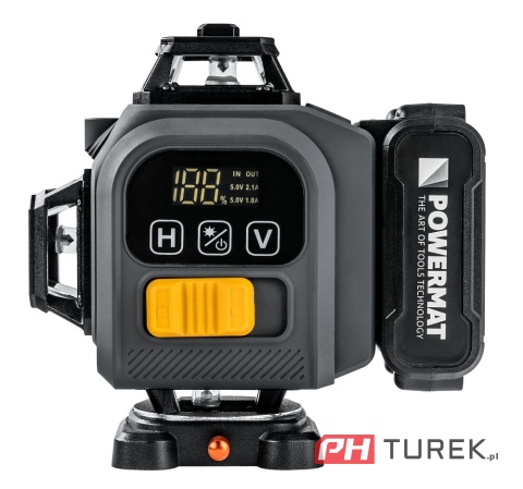 Poziomica laser krzyżowy 4d 360° 40m powermat pm-plk-4dm3