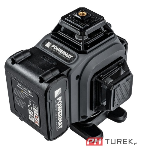 Poziomica laser krzyżowy 4d 360° 40m powermat pm-plk-4dm3