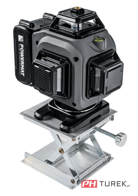 Poziomica laser krzyżowy 4d 360° 40m powermat pm-plk-4dm3