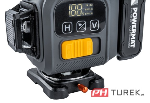 Poziomica laser krzyżowy 4d 360° 40m powermat pm-plk-4dm3