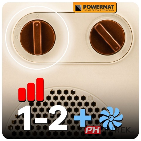 Grzejnik termowentylator PM-TWE-2000D Moc grzewcza 2000 w