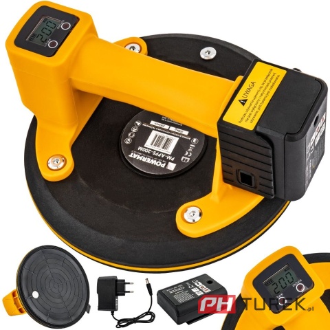 Przyssawka próżniowa akumulatorowa 200KG Powermat PM-APPS-200M