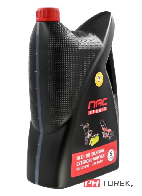 Olej do silnika kosiarki 10w30 NAC 5L do silników 4T agregatu glebogryzarki