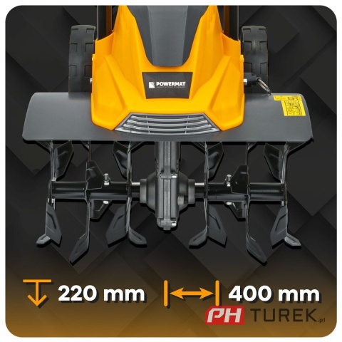 Glebogryzarka elektryczna Powermat 1900 w Szerokość robocza 400 mm