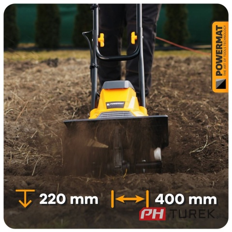 Glebogryzarka elektryczna Powermat 1900 w Szerokość robocza 400 mm