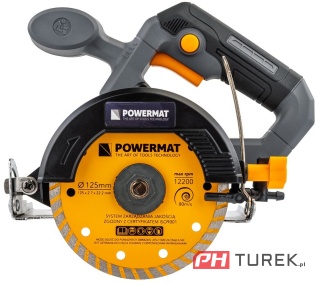 Przecinarka do glazury 1400W 125mm cięcie 45° cięcie suche, mokre Powermat