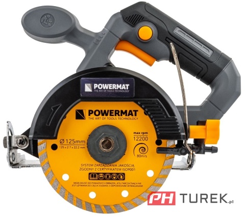 Przecinarka do glazury 1400W 125mm cięcie 45° cięcie suche, mokre Powermat