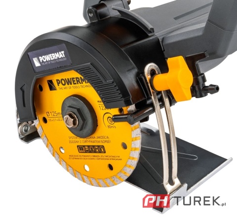 Przecinarka do glazury 1400W 125mm cięcie 45° cięcie suche, mokre Powermat