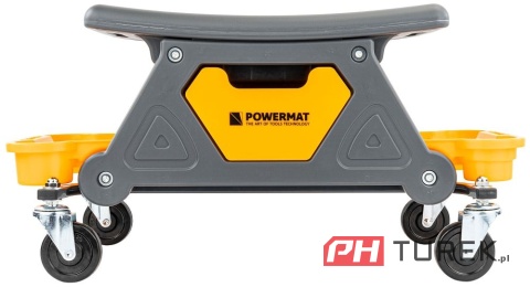 Siedzisko, krzesło warsztatowe na kółkach 3 tacki na narzędzia PM-SWA-200T