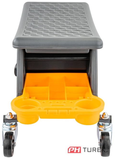 Siedzisko, krzesło warsztatowe na kółkach 3 tacki na narzędzia PM-SWA-200T