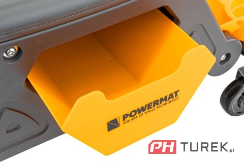 Siedzisko, krzesło warsztatowe na kółkach 3 tacki na narzędzia PM-SWA-200T