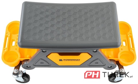 Siedzisko, krzesło warsztatowe na kółkach 3 tacki na narzędzia PM-SWA-200T