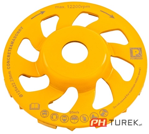 Tarcza diamentowa garnkowa do szlifowania kamienia betonu 125mm Powermat
