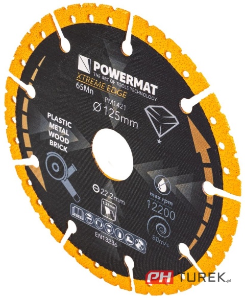 Tarcza diamentowa uniwersalna 125mm do metalu drewna plastiku PM-TDCS-1252T