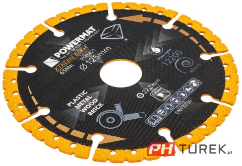Tarcza diamentowa uniwersalna 125mm do metalu drewna plastiku PM-TDCS-1252T