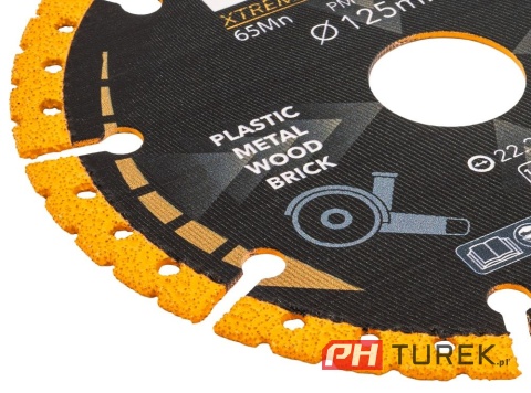 Tarcza diamentowa uniwersalna 125mm do metalu drewna plastiku PM-TDCS-1252T